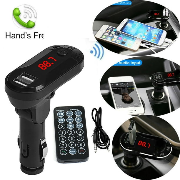 Bluetooth FM Transmitter Auto MP3 Player USB Stick KFZ SD Freisprechanlage LED